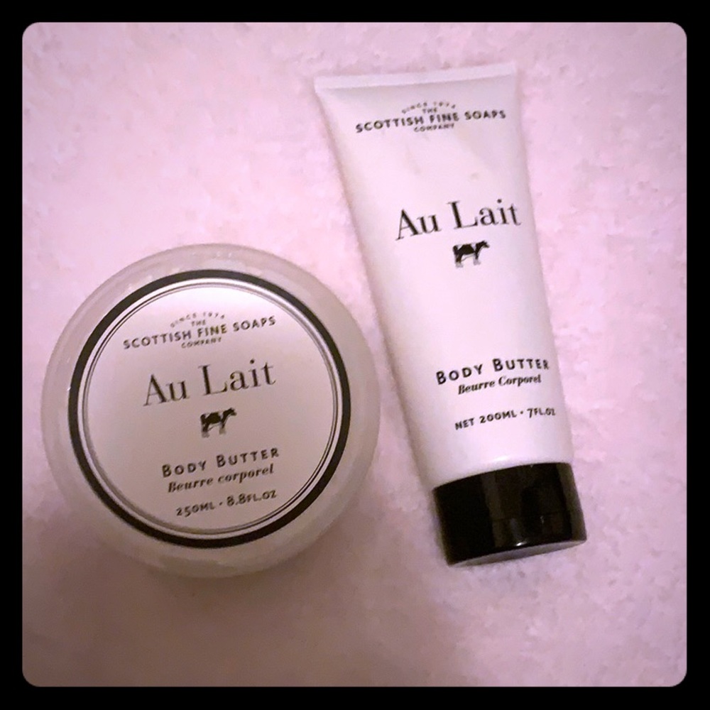 Au Lait Body Butter & Body butter in a tube